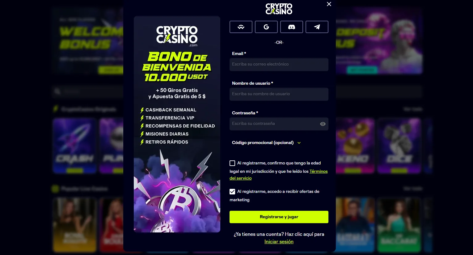 CriptoCasino registrados criptocasino registrados